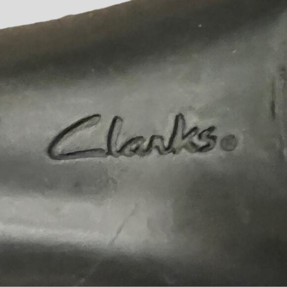 Clarks Bendables Ella Celtic Sandals 8.5 M Black Leather Slides 60481 Comfort - Picture 12 of 12